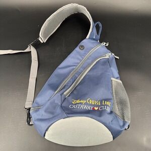Disney Cruise Line Castaway Club Backpack Blue Gray Zip Close